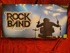 Rock Band Drum Set Xbox 360 Harmonix Wired Drums Pedal Sticks Original Box picture