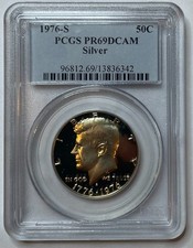 1976-S Kennedy Bicentennial Half Dollar 50C 40% Silver PCGS PR69DCAM Proof picture