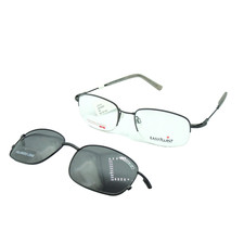 Easytwist CT 131 Black Eyeglass Frames Polarized Clip On 54 19 140 picture