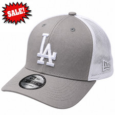 LA Dodgers Trucker Hat Mesh Snapback Adjustable Cap Black/Grey - NEW picture