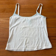 Vintage y2k teal gem bedazzled going out euro tank top picture