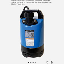 Tsurumi Pump LB-800 Submersible Dewatering Pump 1HP 115V 2in 80GPM picture