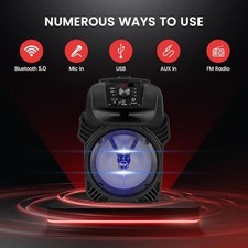 BLACK - PYLE 400W PORTABLE BLUETOOTH PA LOUDSPEAKER picture