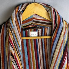 Paul Smith Men's M Signature Stripe Rainbow Luxury Bath Robe picture