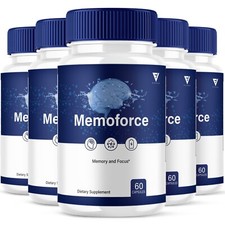 (5 Pack) Memoforce Brain and Memory Support Capsules Memo Force (300 Capsules) picture
