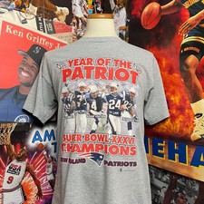 Vintage New England Patriots 2002 Super Bowl 36 NFL Ty Law Tee Sz Large picture