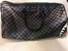 Sprayground Limited Edition Checked Shark Mouth Duffle Bag 19-22