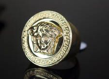 MASSIVE XL Medusa Men's Statement RING 26g ULTRA HEAVY Gold FAST SHIPPING picture