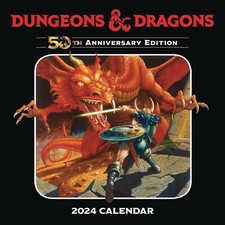 🔥🐲 SEALED BRAND NEW D&D 50TH ANNIVERSARY 2024 WALL CALENDAR DUNGEONS & DRAGONS picture