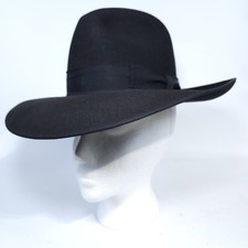 Borsalino Hat for Young Men 50.5 Cm Black. Pre-owned  picture
