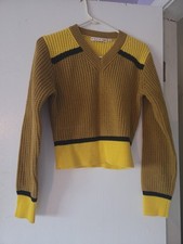 Marni Yellow Black Camel Cable Knit Size M Sweater Great Condition picture