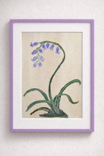 Bluebell Original Painting Acrylic Canvas Floral Folk Botanical Art picture