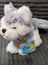 Ganz Webkinz Husky Plush HM120 Dog Stuffed Animal Brand New With Sealed Code picture