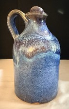 Signed Studio Art Pottery Jug /w Cork Stopper – 7