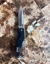 Buck Whittaker 750 Folding Pocket Knife Serrated Combo Blade Carabiner Clip EDC picture