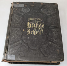Antique German Holy Bible 1891 A. J. Holman's Co. Philadelphia Illustrated VTG picture