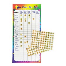 We Can Do It Customizable Dry Erase Incentive Chart with Cling Stars Kenson picture