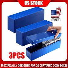 3 Coin Plastic Storage Box Case Coin Tray Holder for PCGS NGC PCCB PMGab 20 Slab picture