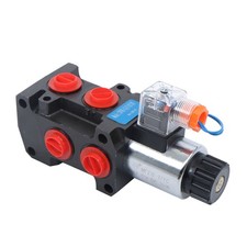 6 Port 12V DC 13GPM Hydraulic Solenoid Selector Diverter Valve 3-Plug 25MPA picture