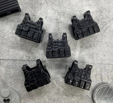 5pack Black Tactical Vest Body armor Blocks Accessories for Minifigures B25007 picture