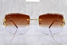 Cartier rimless Diamond cut sunglasses glasses BIG C decor CT0092O Piccadilly picture