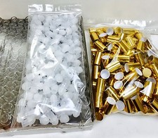 5ml PLAIN 1/6 oz Clear Glass Roll on Bottle With Aluminum Gold Cap & Roller picture