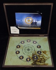2018 Ivory Coast Guinea 10 Coin Set 5g .999 Gold Famous Sailing Ships Proof Box picture
