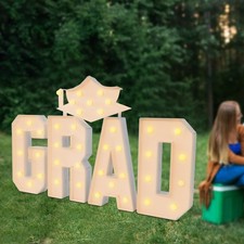 LED Light Up GRAD Marquee Numbers 2026 Graduation Decorations for Party Backdrop picture