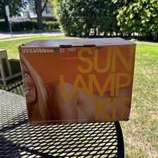 Vintage 1984Sylvania Sun Lamp Kit With Original Glasses In Box Great Condition picture