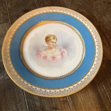 Antique French Sevres Hand Painted Plate 9.50