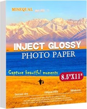 38Sheets Glossy Photo Paper Instant Dry 8.5 x 11in Brochures Cards picture