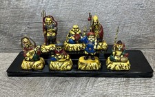 Vintage Japanese 7 Gods of Good Fortune Figurines Celluloid or Plastic w/ Stand picture
