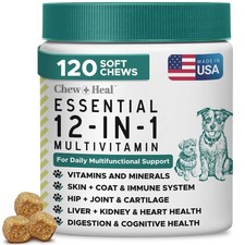 12-in-1 Dog Vitamin Chews, 120 Count - All-in-One Supplement for Seniors & Puppi picture