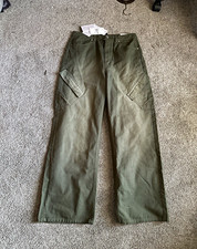 Jordan x Travis Scott Women’s Green Solid Cargo Pants Pockets Logo Size 12 picture