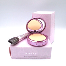 Lot of 2 Mally Perfect Skin Illuminating Refiner 1 Brush And 1 Puff ~ Medium ~ picture
