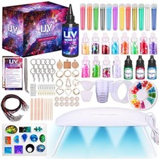 Epoxy UV Light Resin Kit with Jewelry Making Mold - 100G Silicone Molds UV picture