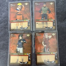 Bandai Naruto Card Game Naruto Sasuke Sakura Iruka Super Rare Foil 2006 English picture