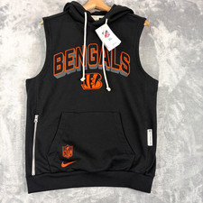 Cincinnati Bengals Sideline Mens Small Nike Dri-FIT Sleeveless Pullover Hoodie picture