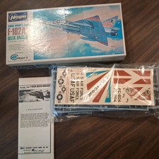 Vintage Hasegawa F-102A Delta Dagger 1/72 Model Kit Open Box Sealed Parts picture