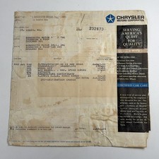 Original 1965 Plymouth Belvedere II 4-Door Sedan Dealer Window Sticker 67 picture