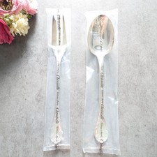Christofle Marly Serving Set Fork Spoon Flatware Silverplated Brand New picture