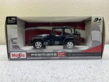 Maisto Premiere DC Jeep Wrangler Rubicon 1:27 Die-Cast Scale Model Metallic Navy picture
