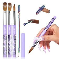 SAVILAND Kolinsky Acrylic Nail Brush Set 6/10/14 picture