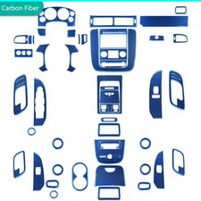 68Pcs Blue Carbon Fiber Full Interior Trim Kits For Silverado/Tahoe/Sierra 07-13 picture