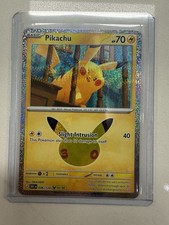 🔥Pikachu 036/128 Holo 14/30 Pokemon 30th Illus. Okacheke NM (In-Hand) picture