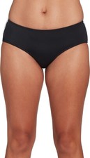 NWT Roxy Women's Fitness Shorty Bikini Bottoms Size Small Black White $45 3D21 picture