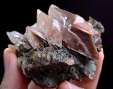 94g Natural Complete Calcite Pink Fluorescent Cluster Mineral Specimen/ Hubei picture