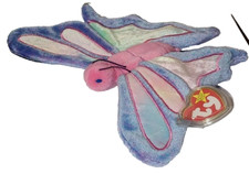 Ty Beanie Baby - FLITTER the Butterfly (9.5 Inch) NEW MWMTs Plush Stuffed Toy picture