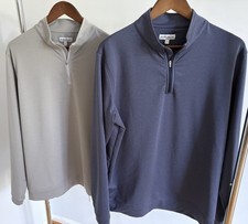 Peter Millar Perth Mélange Performance Quarter-Zip, Blue & Gray - Large (2-Pack) picture