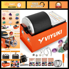 Extra Large Rock Tumbler Kit - 3 Lb Capacity, DIY Polishing Machine, Gemstone Po picture